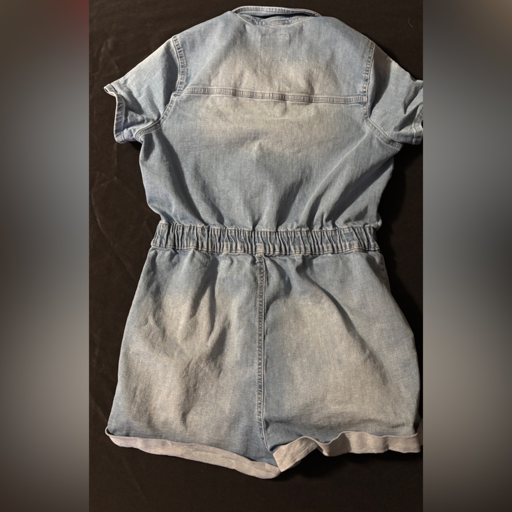 Women’s jean romper celebrity pink size large - Picture 3 of 5